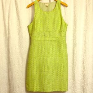 Neon yellow j crew dress